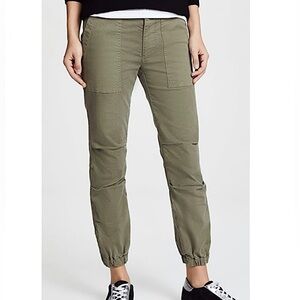 Nili Lotan Military Cropped Pants Camo Green 10